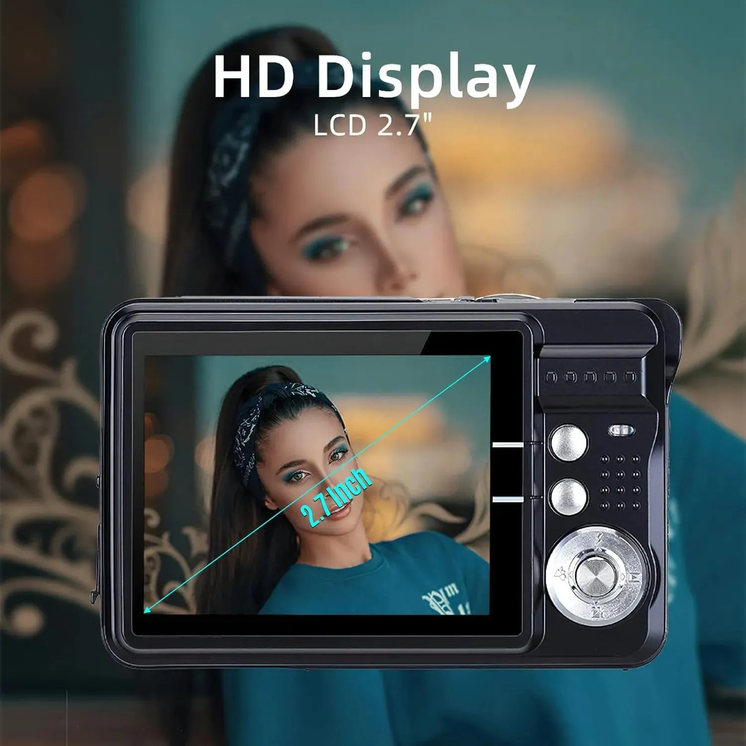 كاميرا أندوير الرقمية المحمولة بدقة 720P و18 ميجابكسل وزوم 8X