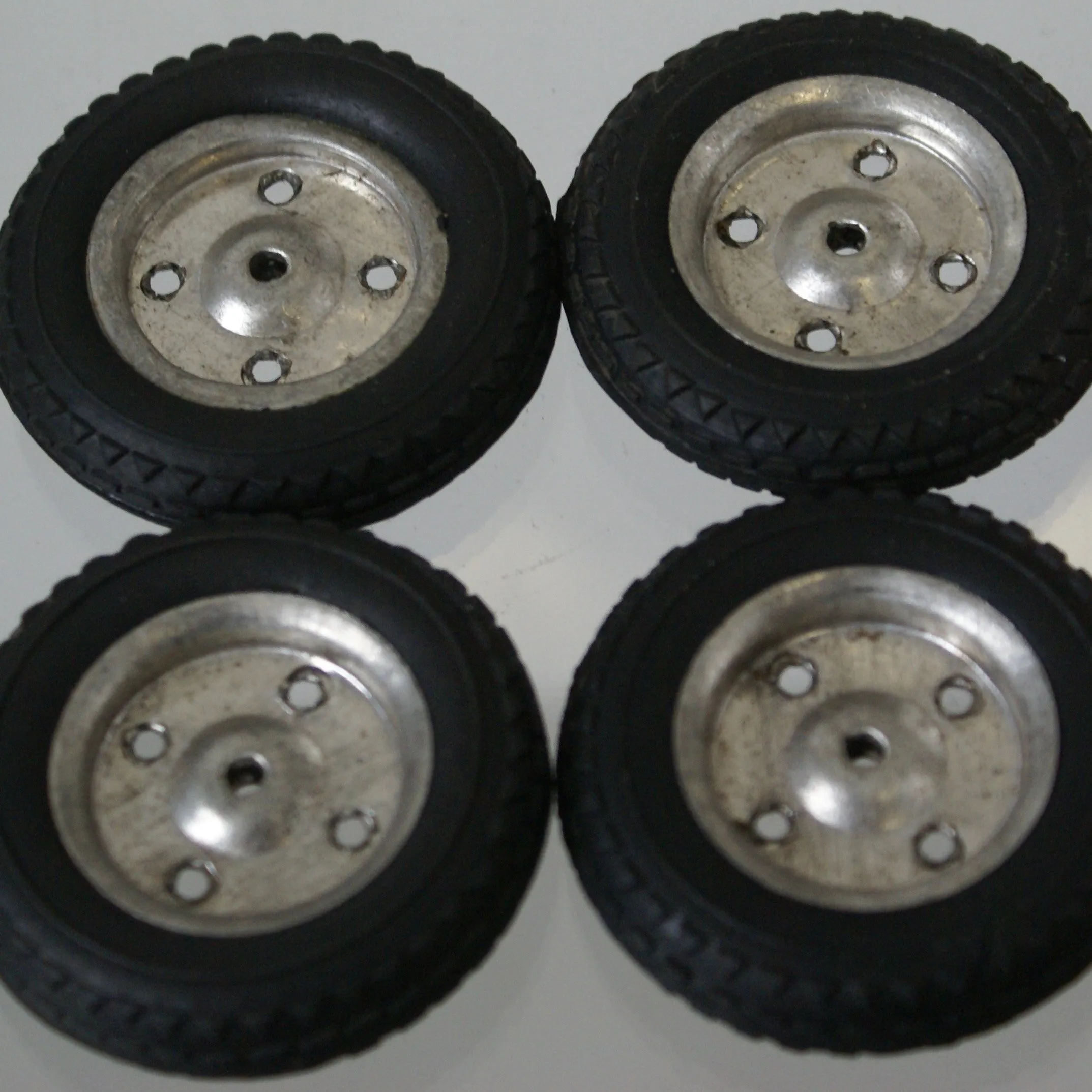 1-3/4" vintage toy rubber tire.  Original store stock. 3/32" Axle