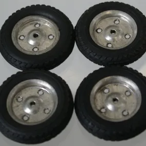 1-3/4" vintage toy rubber tire.  Original store stock. 3/32" Axle