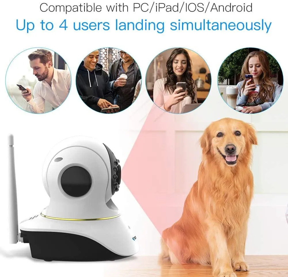 1080P Cat/pet/dog/baby Wireless Camera with with 2 Way Audio, APP Remote Control