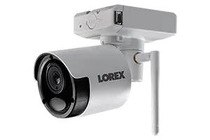 1080p Wire Free Battery Powered Camera System with White Metal Cameras