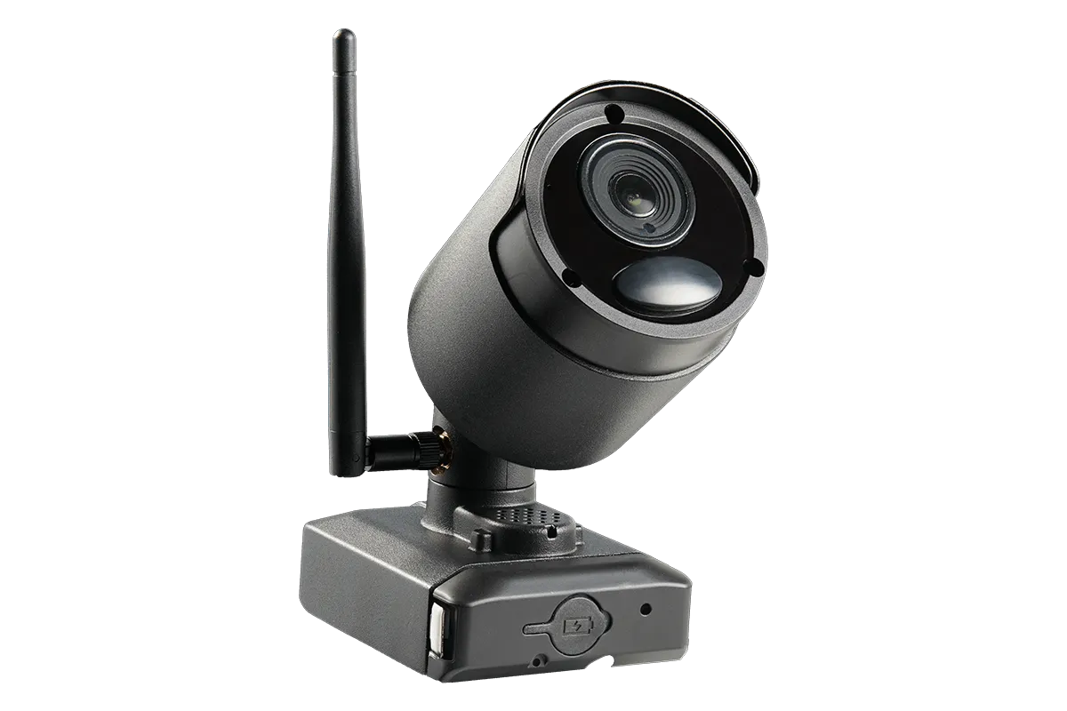 1080p Wire Free Camera System with Two Battery Powered Metal Cameras, 65ft Night Vision, Two-Way Audio, and a 1TB Hard Drive