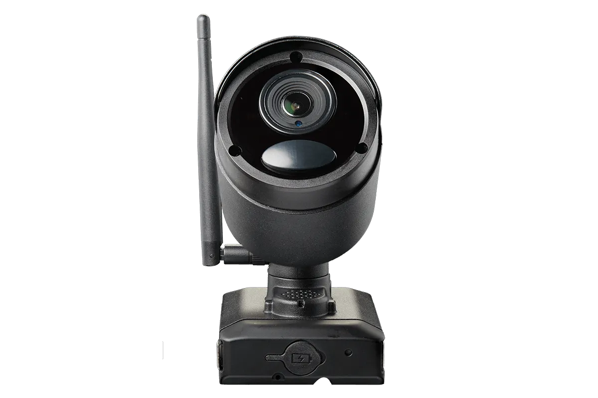 1080p Wire Free Camera System with Two Battery Powered Metal Cameras, 65ft Night Vision, Two-Way Audio, and a 1TB Hard Drive