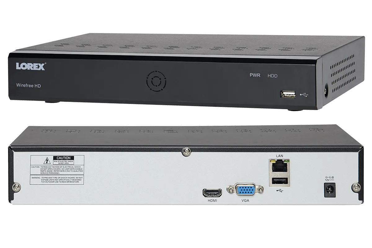 1080p Wire Free Camera System with Two Battery Powered Metal Cameras, 65ft Night Vision, Two-Way Audio, and a 1TB Hard Drive