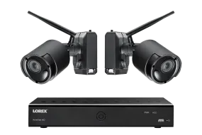 1080p Wire Free Camera System with Two Battery Powered Metal Cameras, 65ft Night Vision, Two-Way Audio, and a 1TB Hard Drive