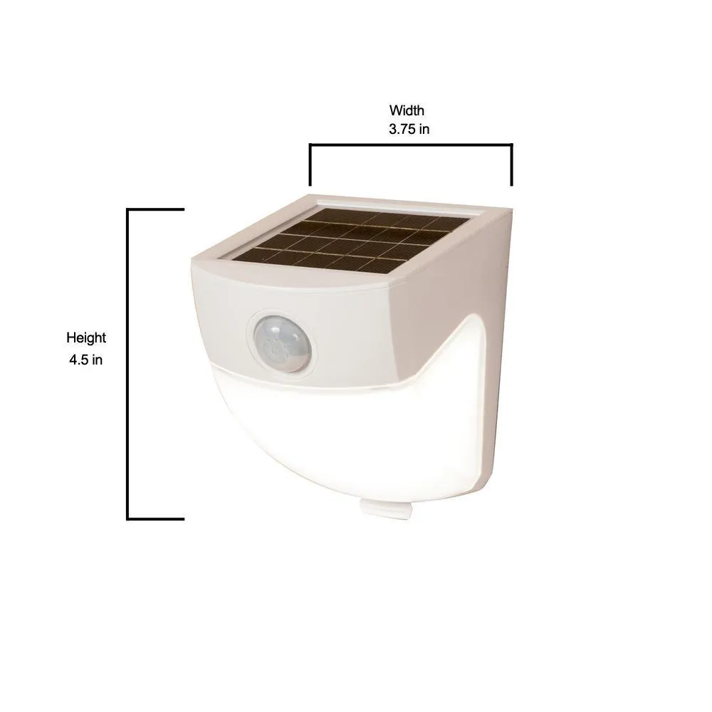 120-Degree White Motion Activated Sensor Outdoor Solar Powered Wedge Security Light