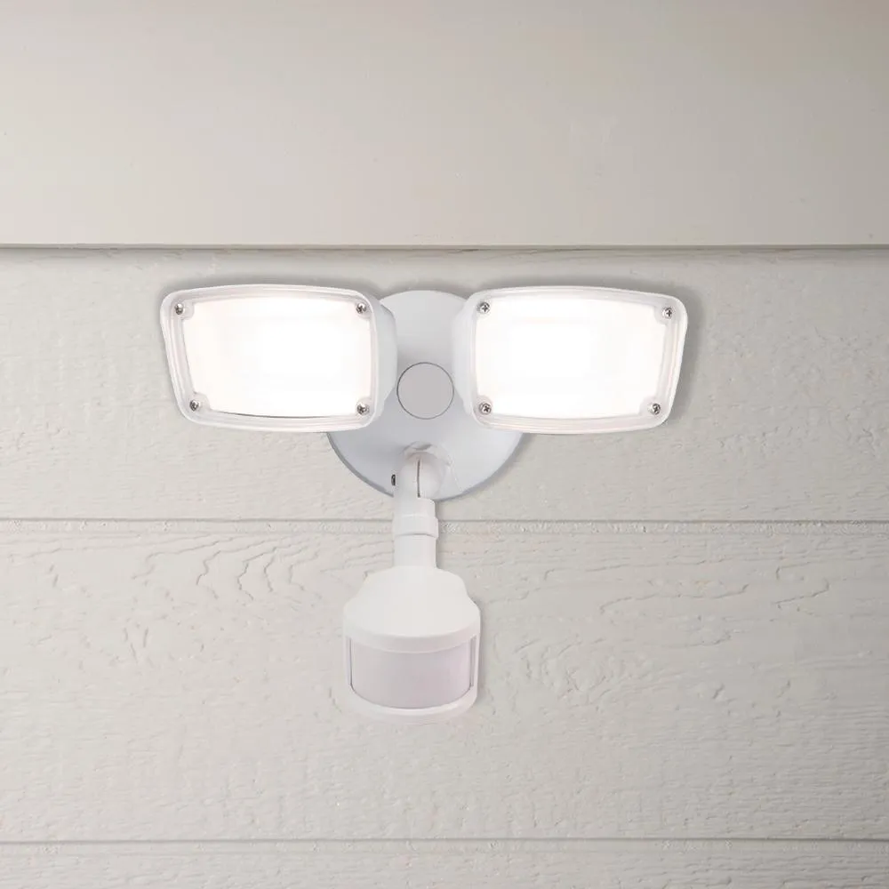 180° White Smart Bluetooth Motion Activated Outdoor Integrated LED Flood Light with Tunable CCT by HALO Home
