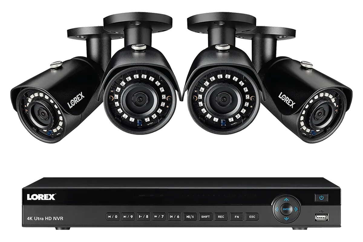 2K IP Security Camera System with 8-Channel NVR and Four 5MP HD IP Outdoor Cameras, 135FT Night Vision