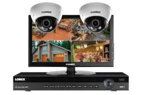2K Resolution IP Camera System with Monitor and 2 Domes