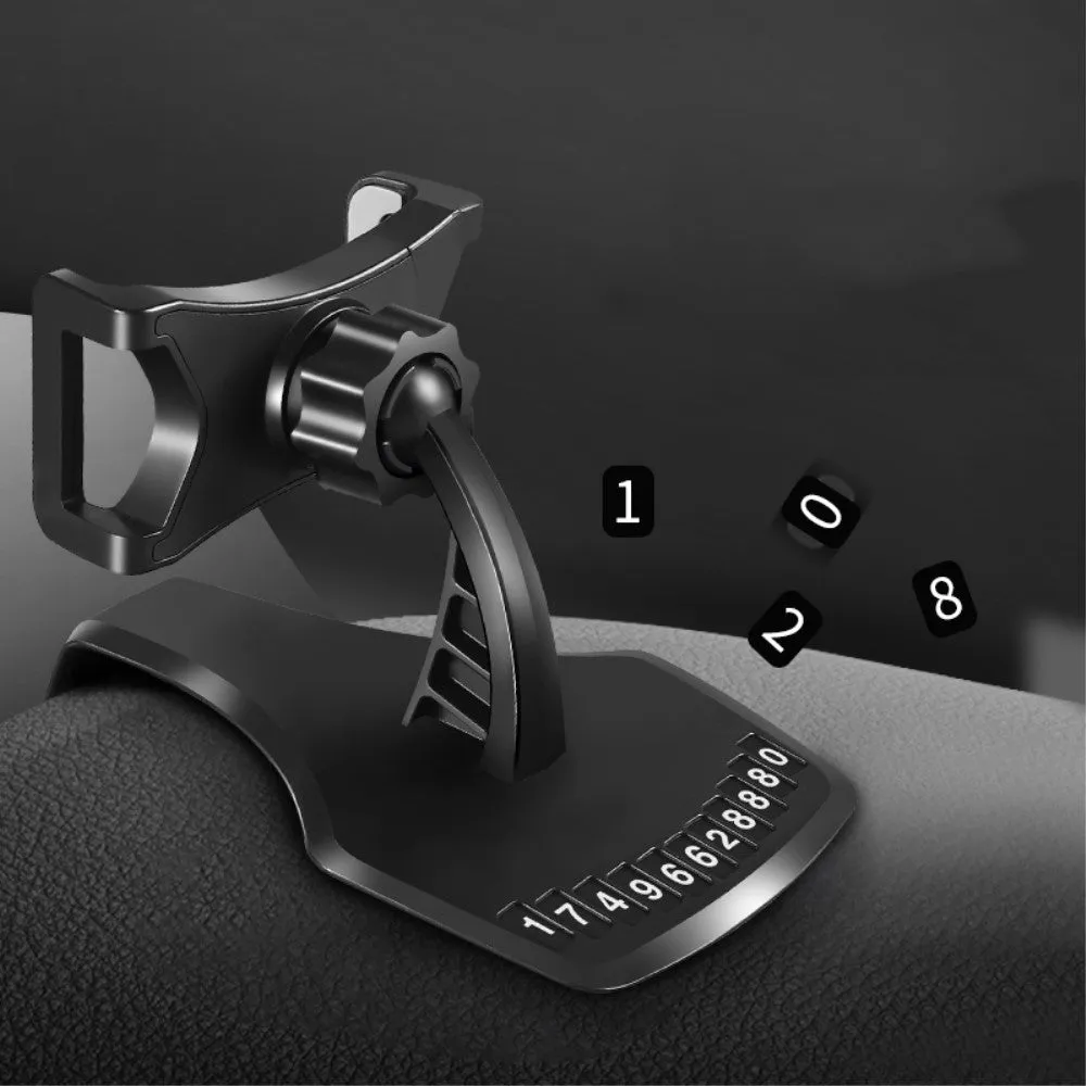 3 in 1 Car GPS Smartphone Holder: Dashboard / Visor Clamp   AC Grid Clip for MAXCOM SMART MS457 (2018) - Black