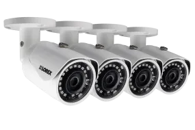 3 Megapixel HD Security Cameras with Long Range Night Vision  (4-Pack)