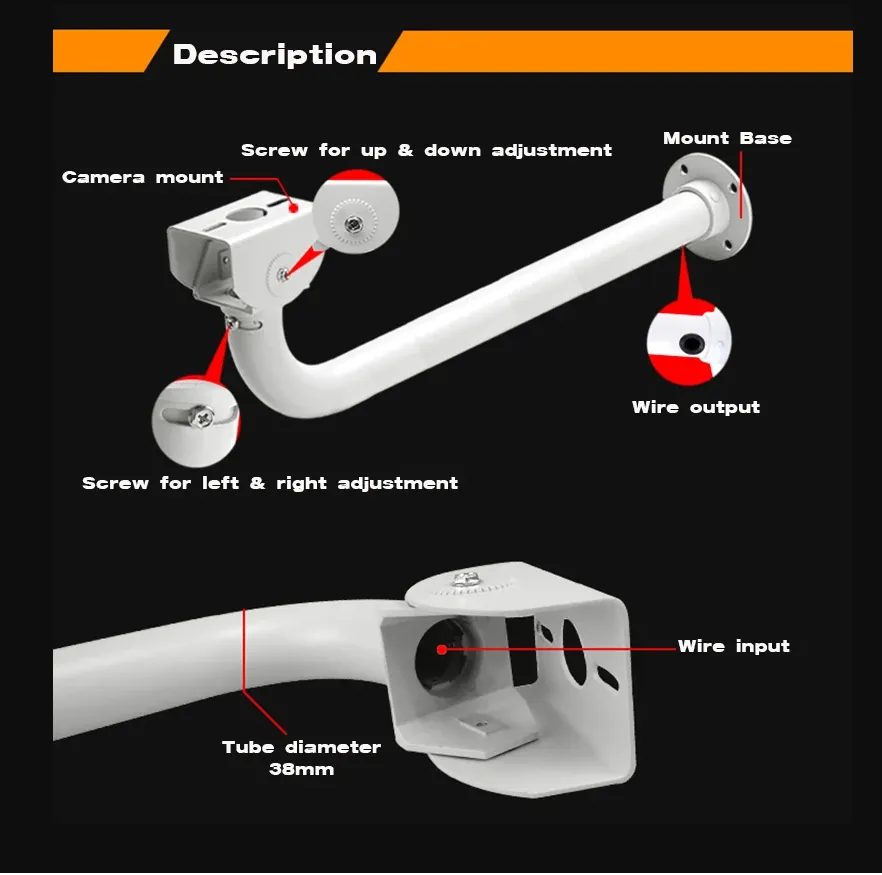 30-60Cm Cctv Wall Bracket Xf0556