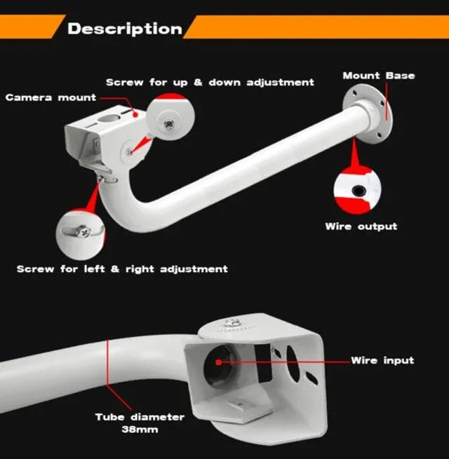 30-60Cm Cctv Wall Bracket Xf0556