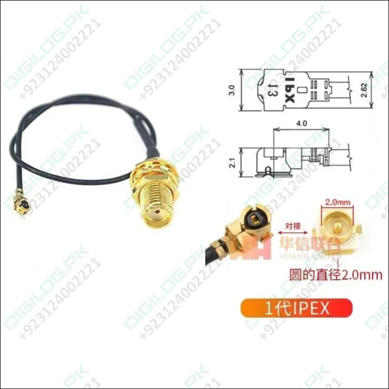 30mm Length For 2mm Size 1st Generation Ipex To Sma Female Antenna Connector