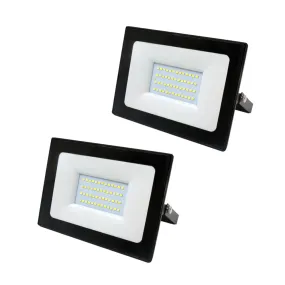 30W Slim LED Floodlight 4000K, 2 Years Warranty, Slim and Sleek Design (Pack of 2)