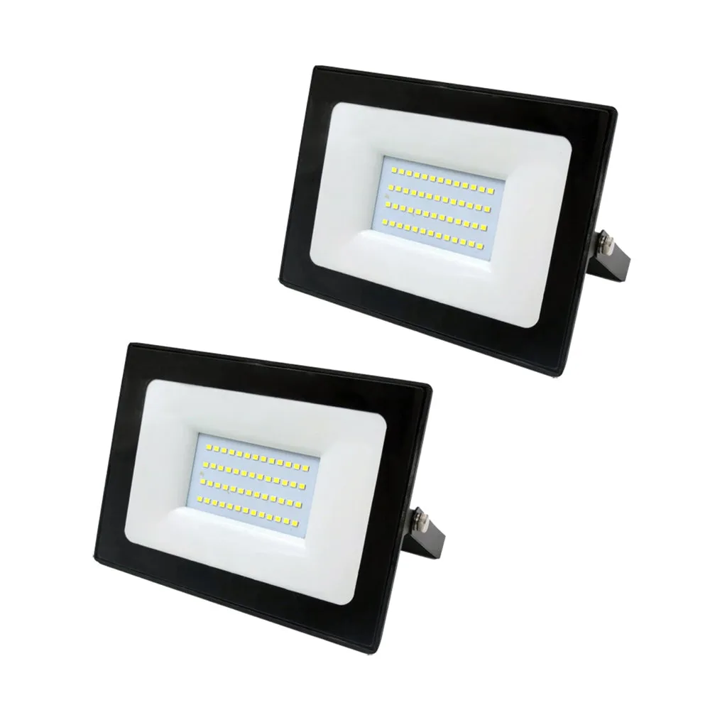 30W Slim LED Floodlight 4000K, 2 Years Warranty, Slim and Sleek Design (Pack of 2)