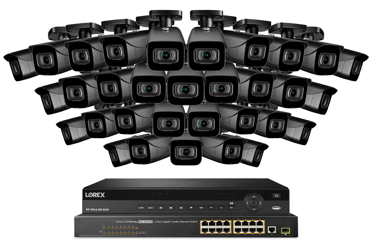 32-Channel NVR System with 4K (8MP) IP Cameras