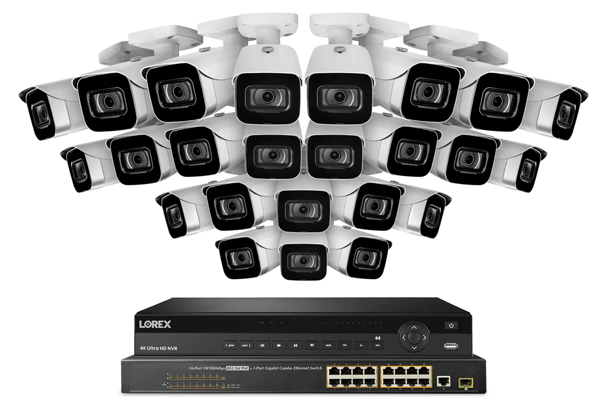32-Channel NVR System with 4K (8MP) IP Cameras