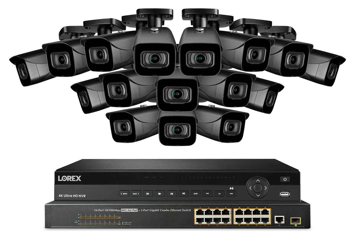 32-Channel NVR System with 4K (8MP) IP Cameras