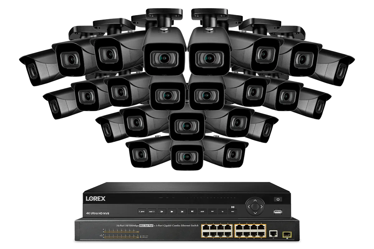 32-Channel NVR System with 4K (8MP) IP Cameras