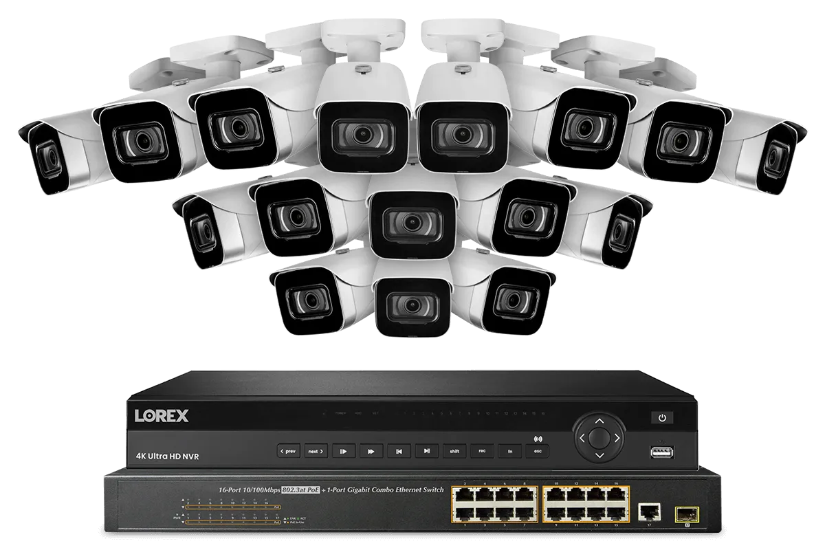 32-Channel NVR System with 4K (8MP) IP Cameras