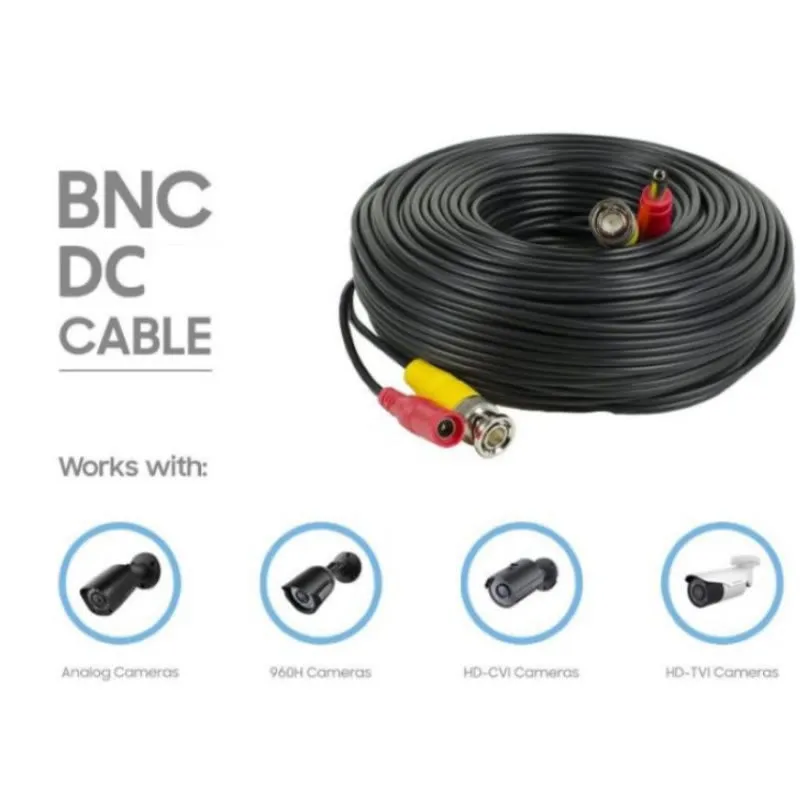 40M Bnc Cable Video   Dc Power Cctv Cable - 40M Bnc
