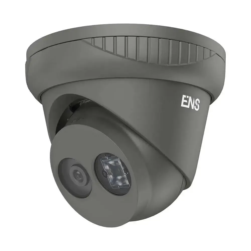 4MP 2.8mm Fixed Lens Network Outdoor Turret IP Dome Wired Security Camera Gray