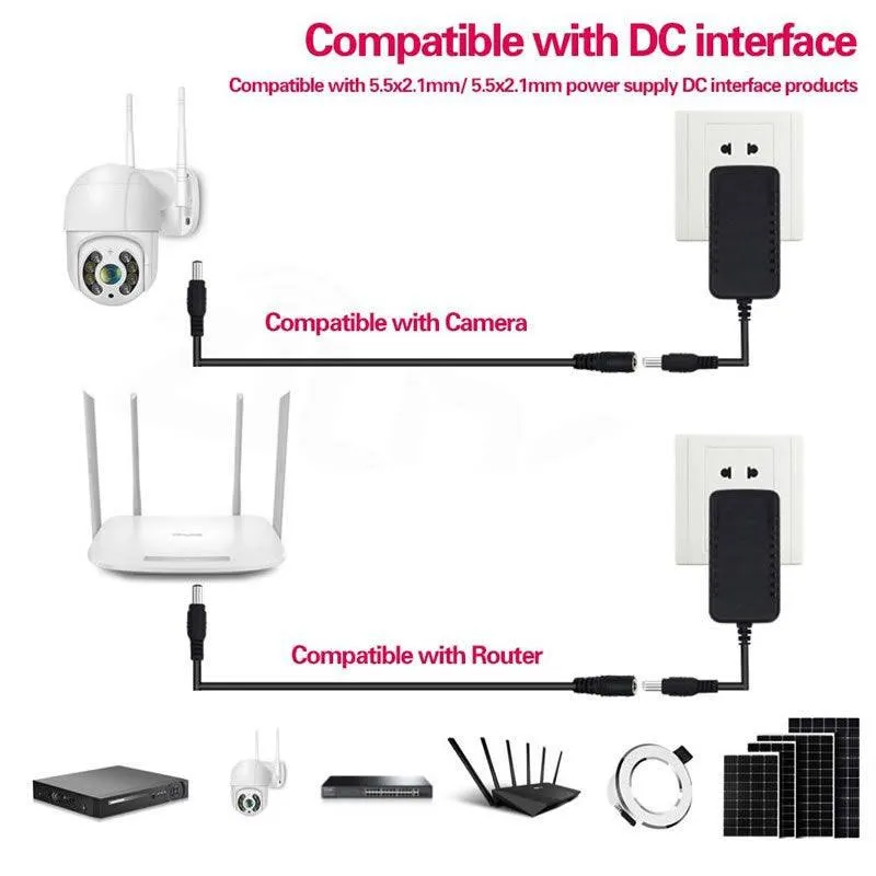 50M Dc Black Power Extension Cable Dc-50