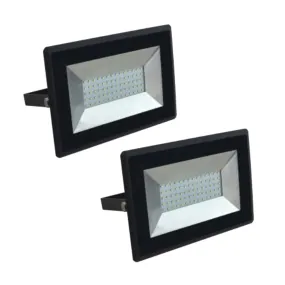 50W Slim LED Floodlight 6000K, 2 Years Warranty, Slim and Sleek Design (Pack of 2)