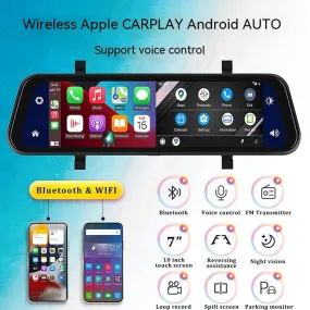 9-inch Universal Touch Screen Dual Camera Wireless Car GPS