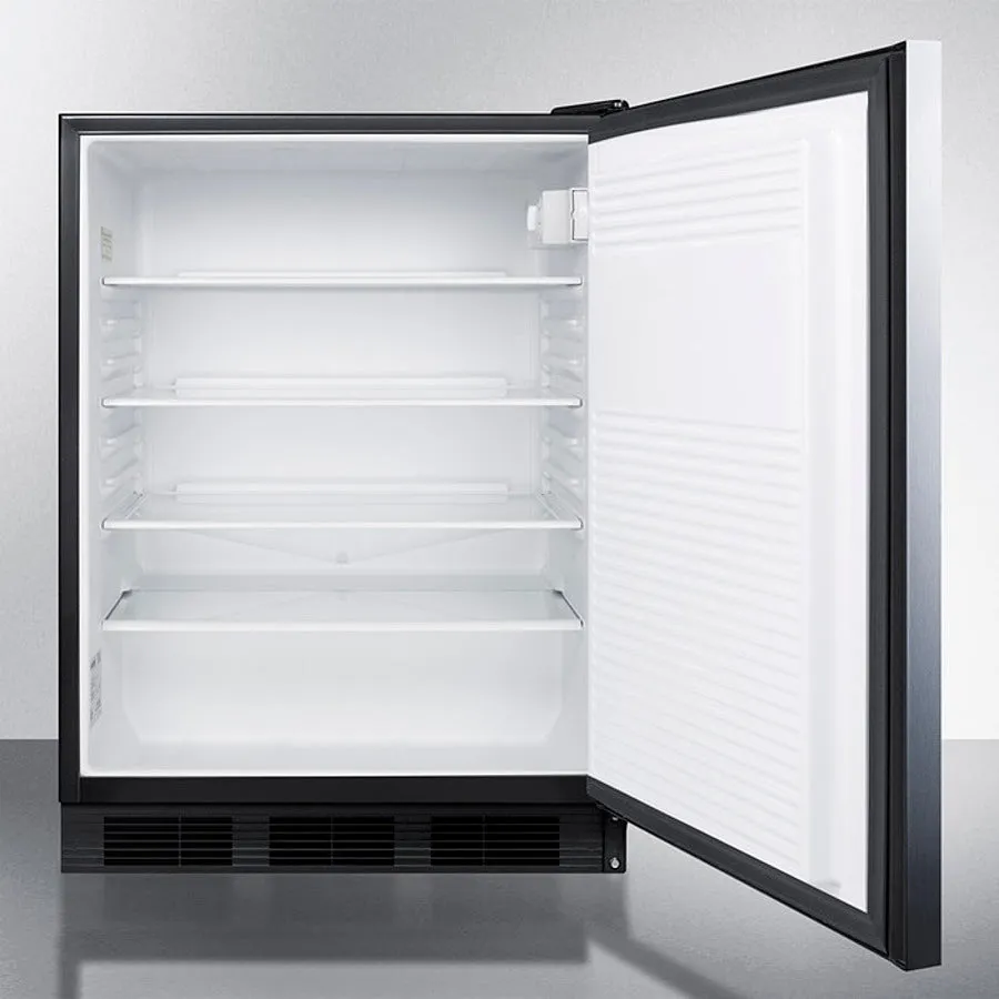 Accucold 24" Wide Built-In All-Refrigerator with Horizontal Handle - FF7BKBISSHH
