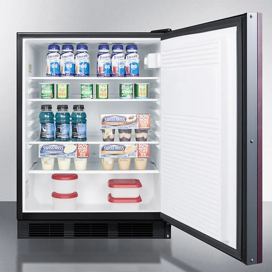 Accucold 24" Wide Built-In All-Refrigerator with Integrated Door Frame ADA Compliant - FF7LBLKBIIFADA