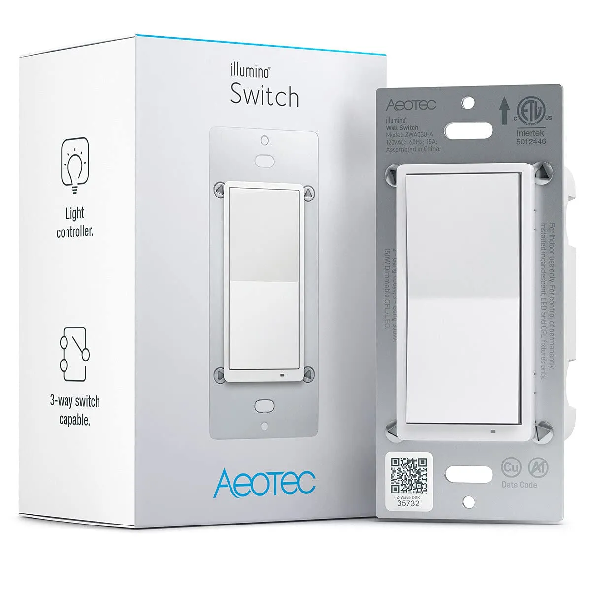 Aeotec ZWA038 illumino On/Off Light Switch (Z-Wave Plus)