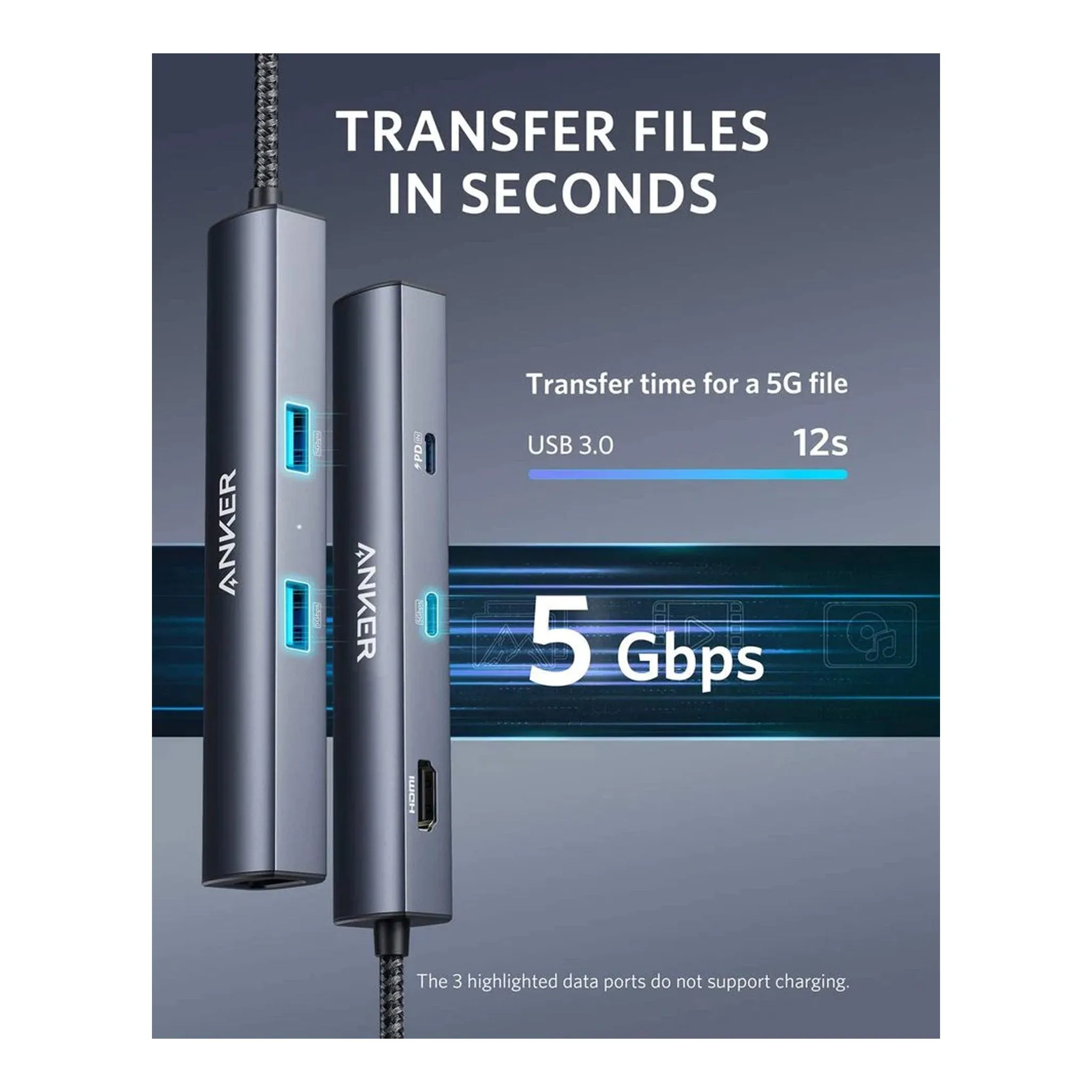 Anker A83650A2 PowerExpand 6-in-1 USB C PD Ethernet Hub with 65W Power Delivery