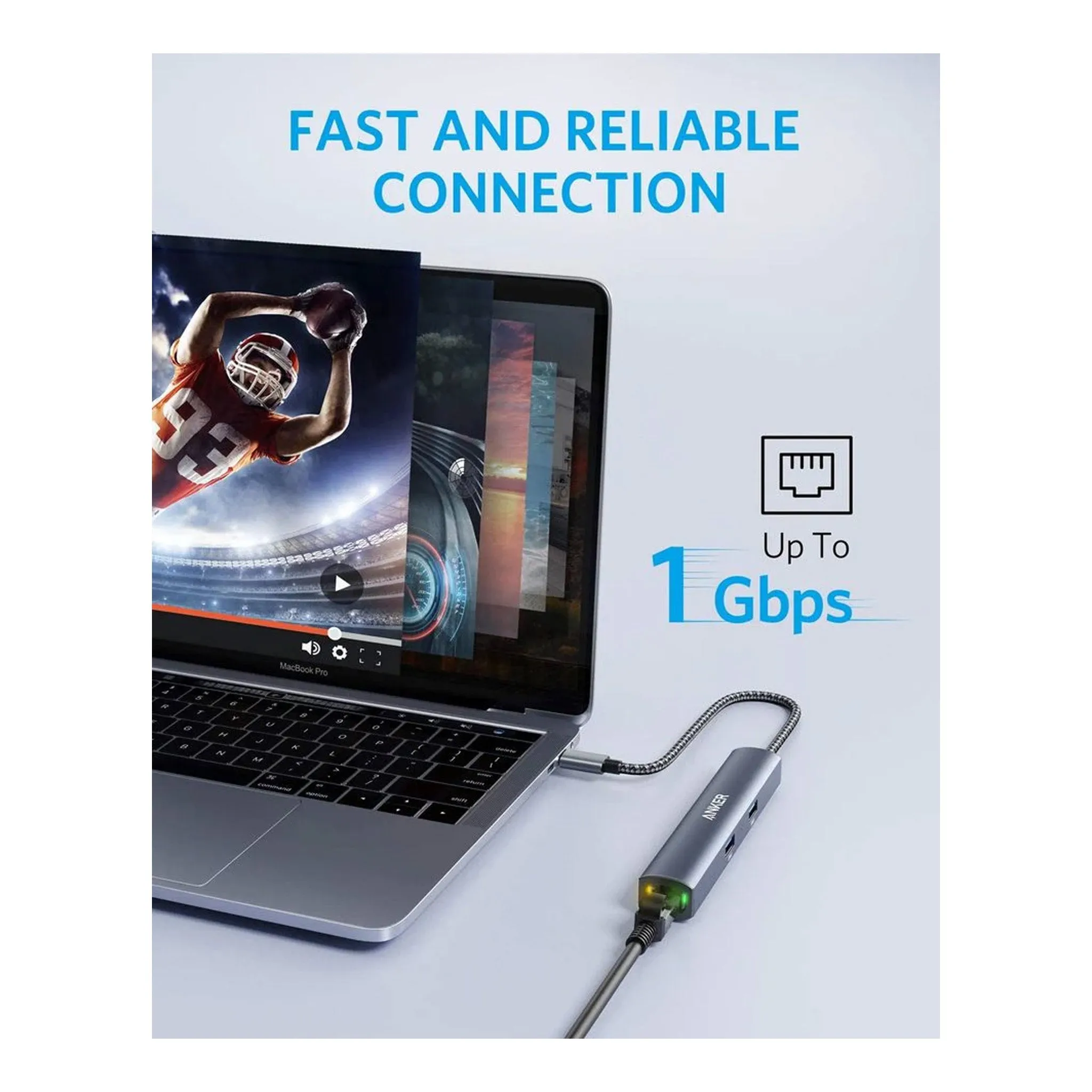 Anker A83650A2 PowerExpand 6-in-1 USB C PD Ethernet Hub with 65W Power Delivery