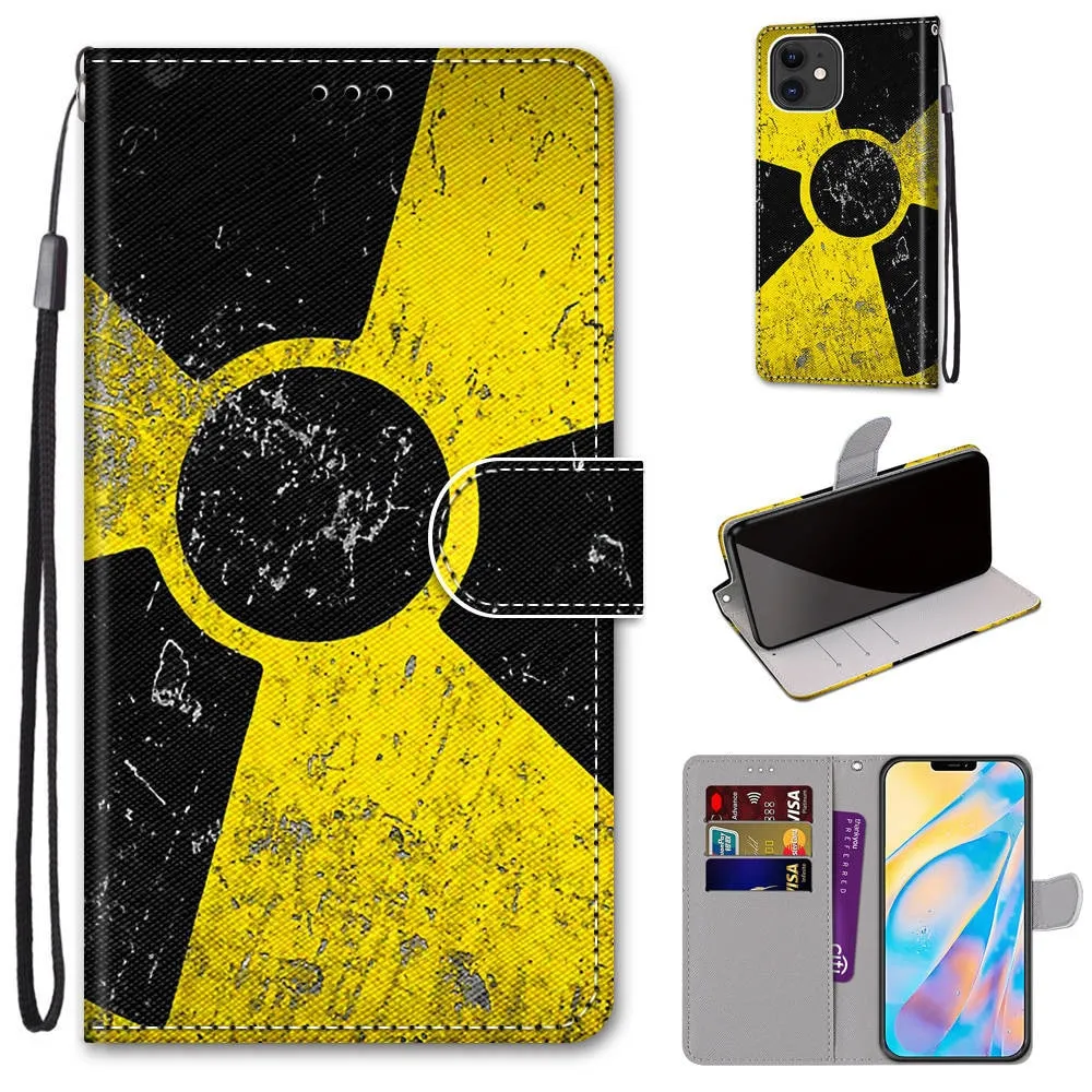 Anymob iPhone Case Northern Lights Color Lovely Cartoon Cat Phone Bag Flip Wallet Leather Protection Cover