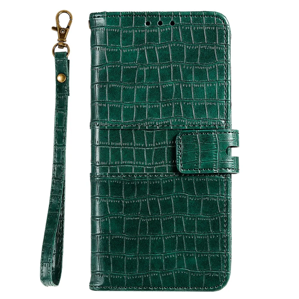 Anymob Samsung Black Leather Case Cover 3D Flip Wallet Phone Protection