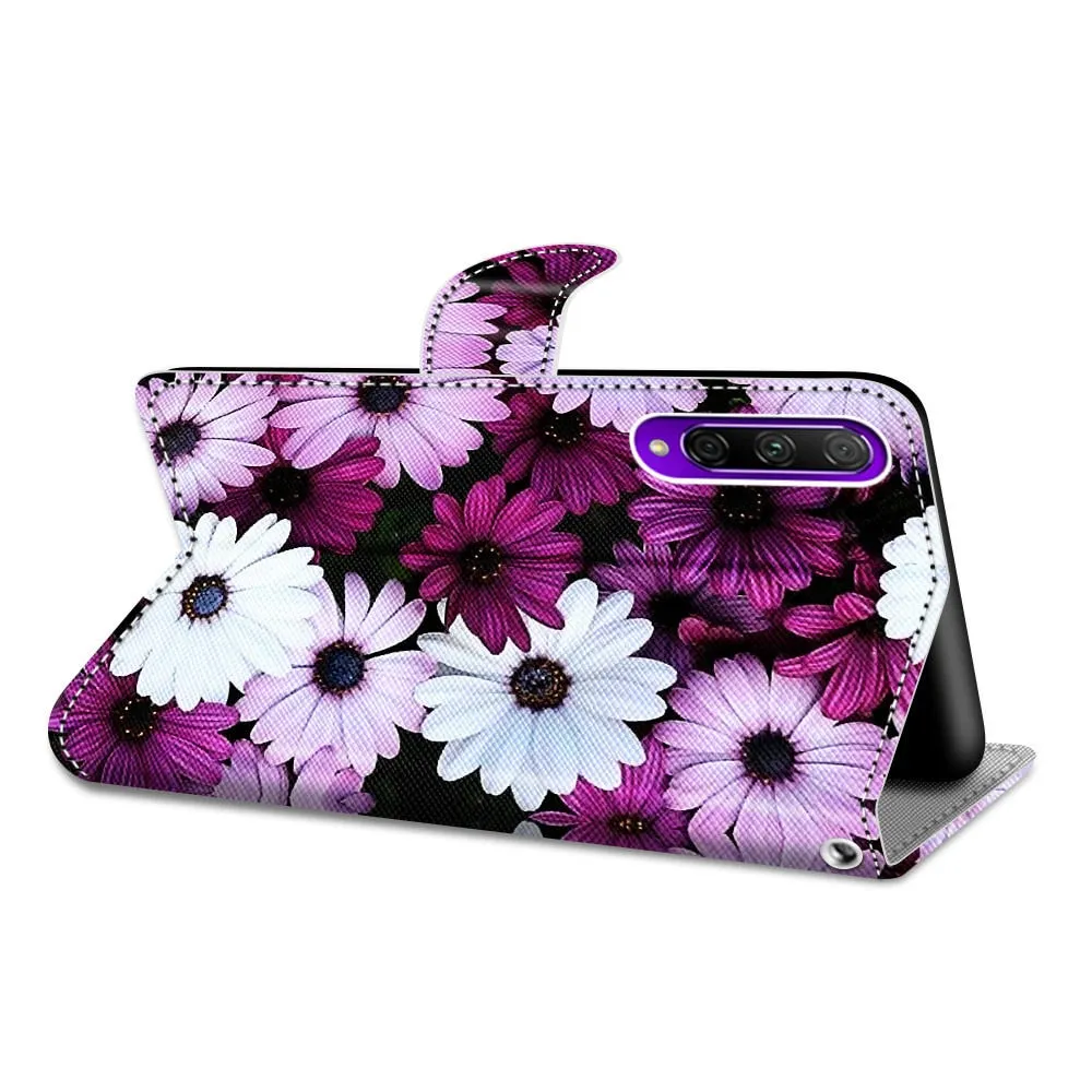 Anymob Samsung Case Northern Lights Color Luxury Painted Flip Cute Playful Cat Wallet Phone Cover