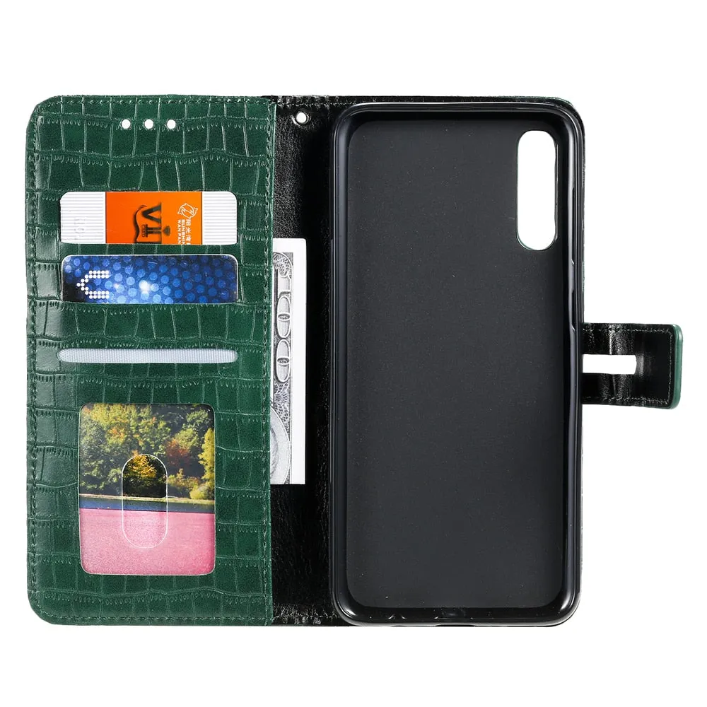 Anymob Samsung Red Leather Case Cover 3D Flip Wallet Phone Protection