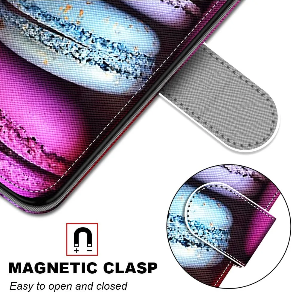 Anymob Samsung Red Rose Phone Case Magnetic Flip Leather Card Wallet Cover