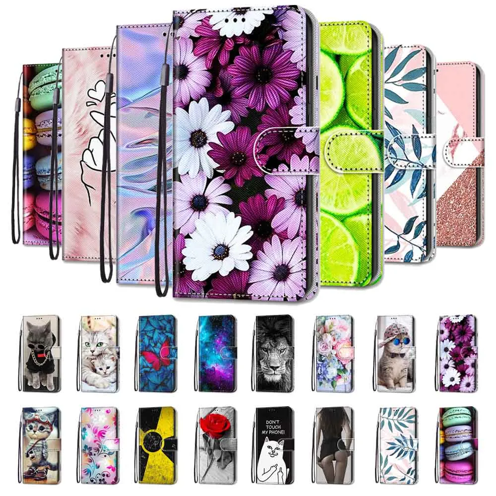 Anymob Samsung Red Rose Phone Case Magnetic Flip Leather Card Wallet Cover