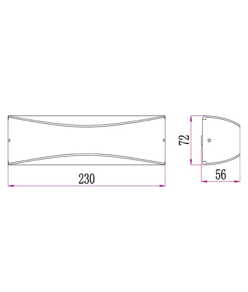 APIS(A): LED Exterior Surface Mounted  Up/Down Wall Lights IP65