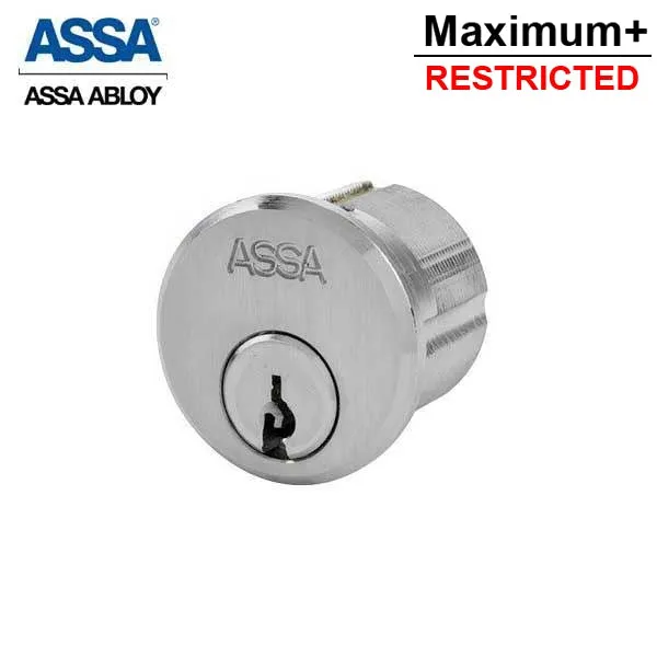 ASSA - Maximum  Restricted - Mortise Cylinder - 1-1/8" - KD - 626 - Satin Chrome