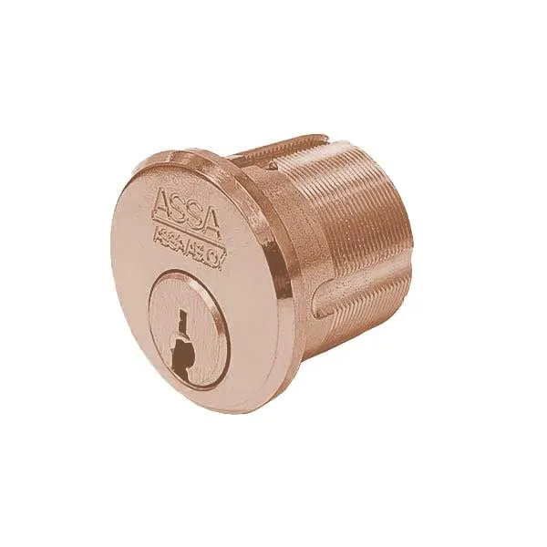 ASSA - Maximum  Restricted - Mortise Cylinder - 1-1/8" - Optional Keying - 612 - Satin Bronze
