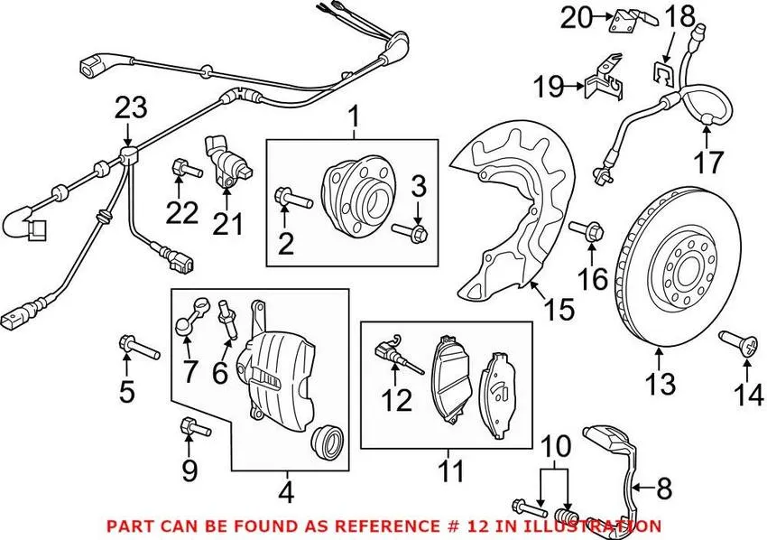 Audi Disc Brake Pad Wear Sensor – Front 8V0615437