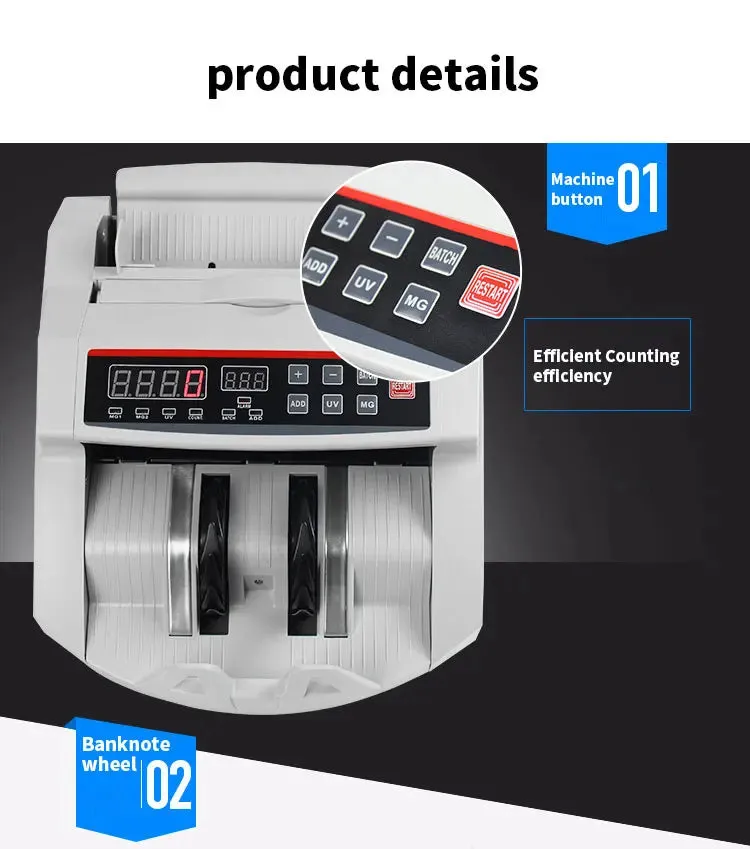 Automatic Multi-Currency Money Counter with UV/MG Bill Detection