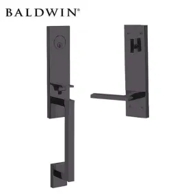 Baldwin - Estate Minneapolis - 3/4 Escutcheon Handleset - Single Cylinder - Right Handed - Oil-Rubbed Bronze - Grade 2