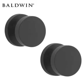 Baldwin Reserve - PS.CON.CRR - Contemporary  Knob Set - Round Rose - 190 - Stain Black - Passage - Grade 2