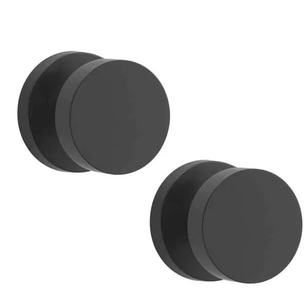 Baldwin Reserve - PS.CON.CRR - Contemporary  Knob Set - Round Rose - 190 - Stain Black - Passage - Grade 2