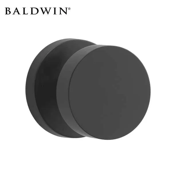Baldwin Reserve - PS.CON.CRR - Contemporary  Knob Set - Round Rose - 190 - Stain Black - Passage - Grade 2